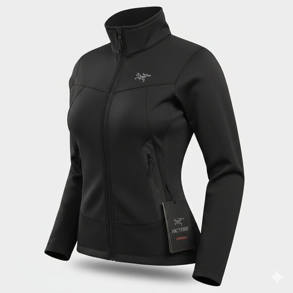 Arc’teryx Arenite Women’s Medium Soft Shell Jacket — Black, Fleece-Lined, Zip-Up - Picture 3 of 8